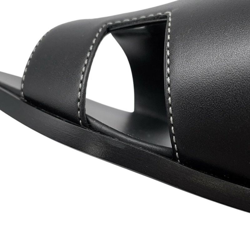 エルメス サンダル オラン レザー レディースサイズ36 HERMES 靴 黒