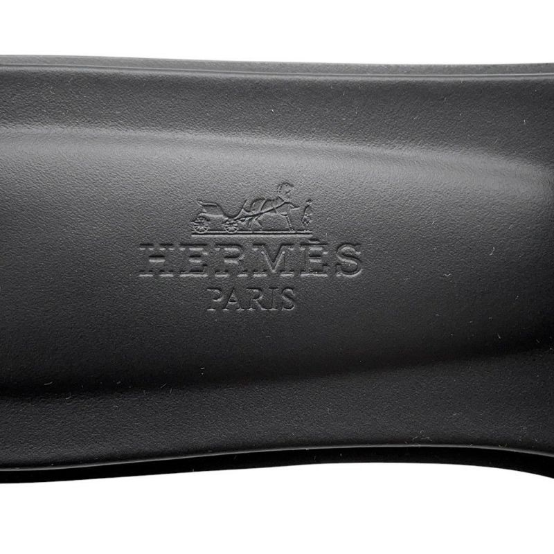 エルメス サンダル オラン レザー レディースサイズ36 HERMES 靴 黒