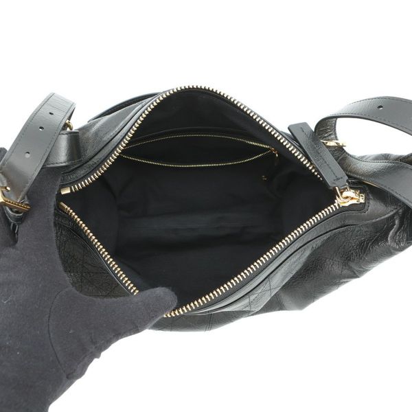 クリスチャン・ディオール ショルダーバッグ フラット マクロカナージュ D-Journey バッグ スモール ワンショルダー 黒