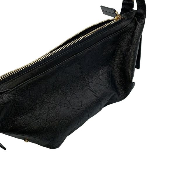 クリスチャン・ディオール ショルダーバッグ フラット マクロカナージュ D-Journey バッグ スモール ワンショルダー 黒