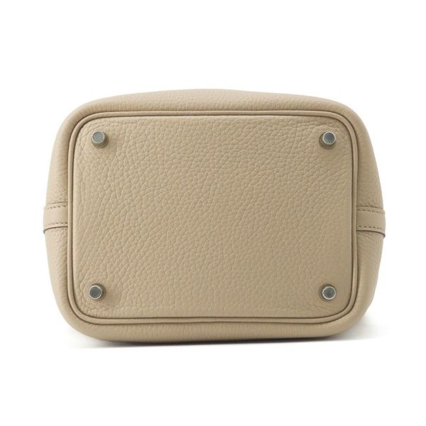 エルメス ハンドバッグ ピコタンロックPM ベージュマルファ/シルバー金具 トリヨンクレマンス K刻印