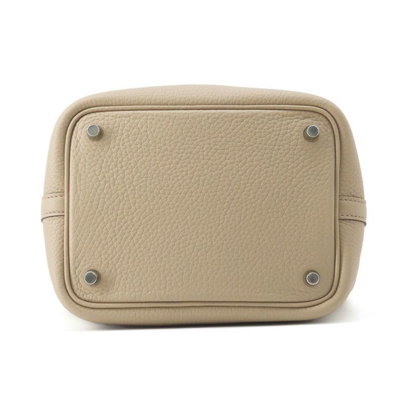 エルメス ハンドバッグ ピコタンロックPM ベージュマルファ/シルバー金具 トリヨンクレマンス K刻印