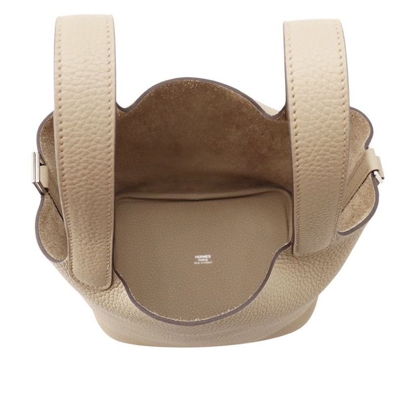エルメス ハンドバッグ ピコタンロックPM ベージュマルファ/シルバー金具 トリヨンクレマンス K刻印