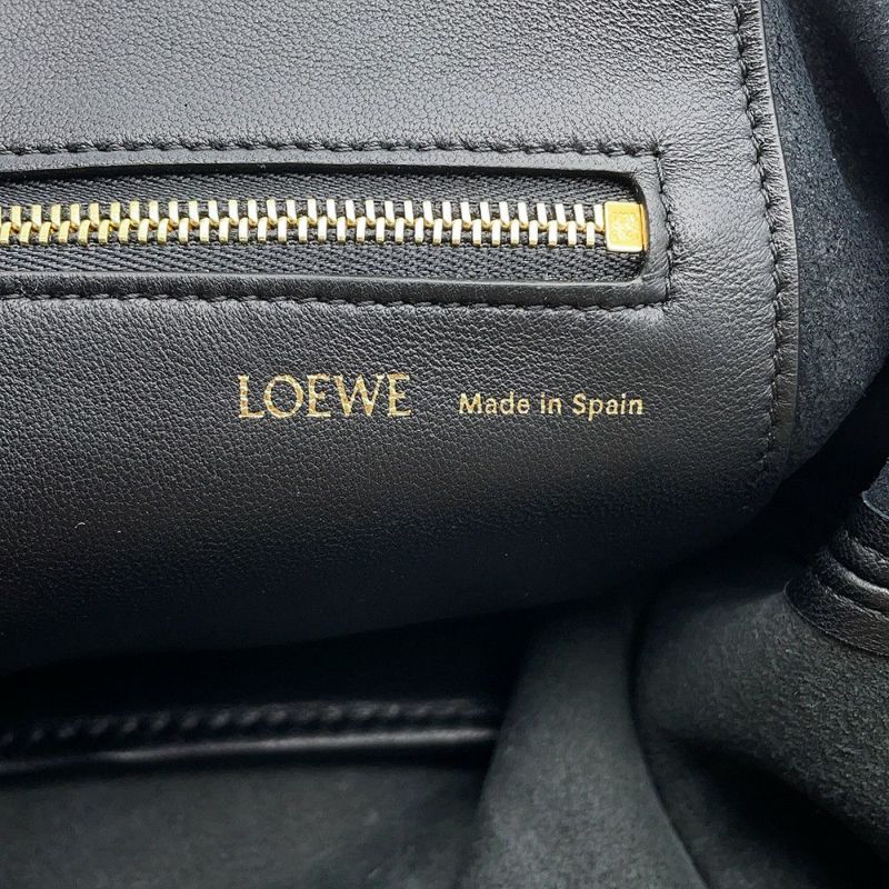ロエベ ショルダーバッグ スクイーズバッグ ミディアム メローナパラム A914Q37X01 LOEWE 2way 黒