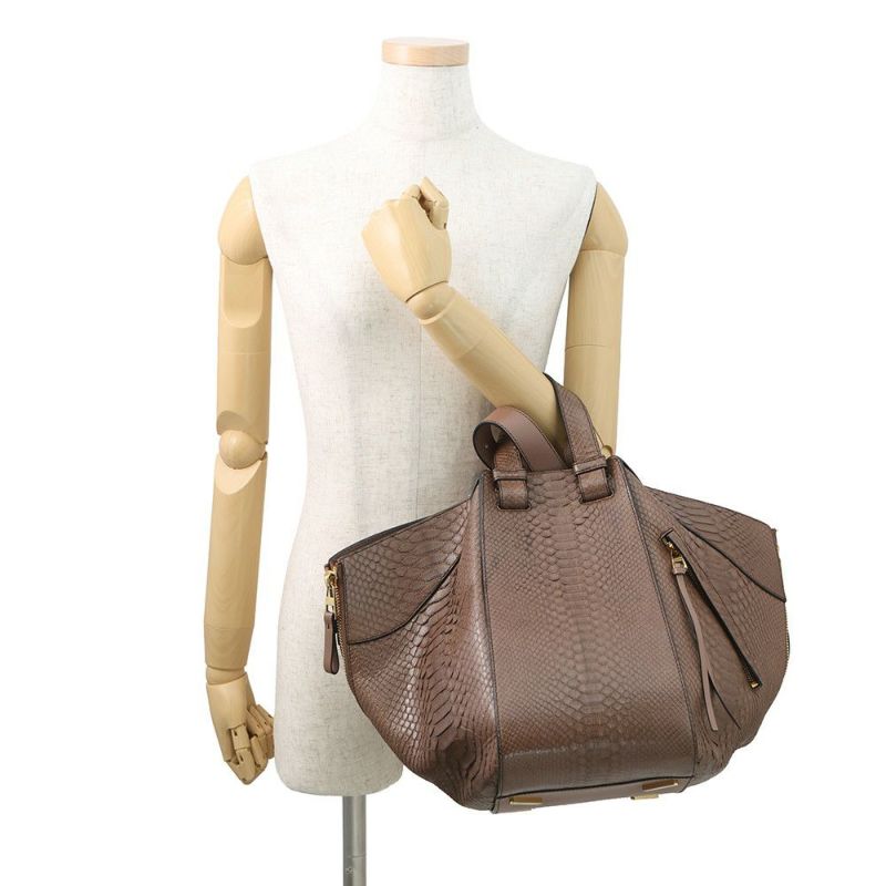 ロエベ ハンドバッグ ハンモック ミディアム パイソン LOEWE 2wayショルダーバッグ