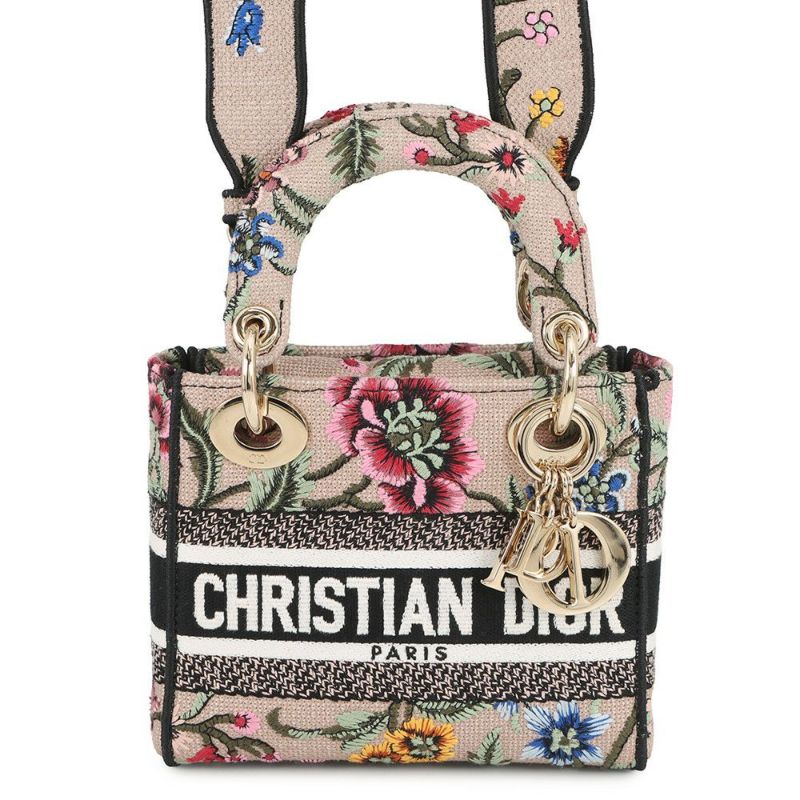 クリスチャン・ディオール ハンドバッグ レディ D-LITE ミニ M0500OEAU Christian Dior 2way 花柄 フラワー