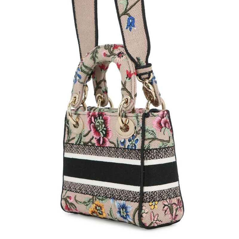 クリスチャン・ディオール ハンドバッグ レディ D-LITE ミニ M0500OEAU Christian Dior 2way 花柄 フラワー