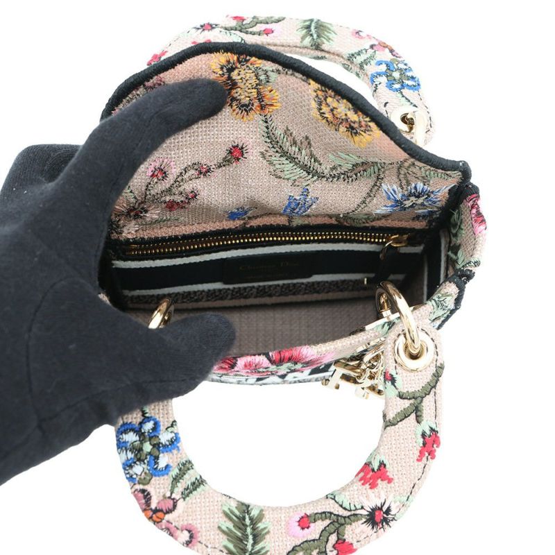 クリスチャン・ディオール ハンドバッグ レディ D-LITE ミニ M0500OEAU Christian Dior 2way 花柄 フラワー