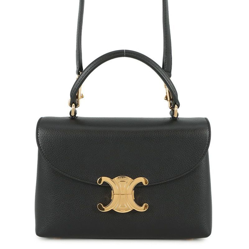 セリーヌ ハンドバッグ ティーン ニノ カーフレザー 118113FXK CELINE 2way 黒