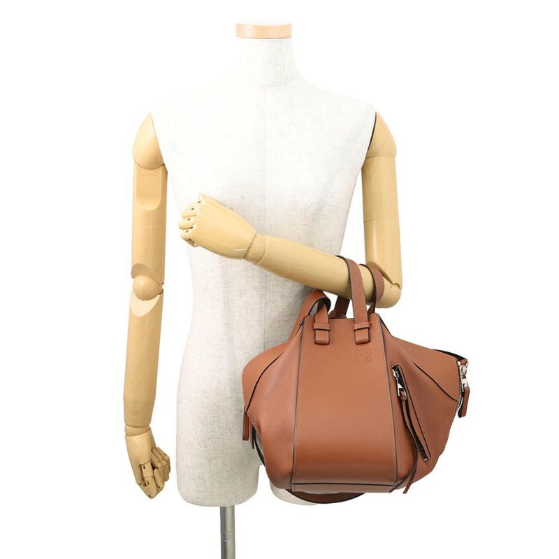 ロエベ ハンドバッグ ハンモックバッグ スモール カーフレザー 387.30.S35 LOEWE 2WAY ブラウン セール品