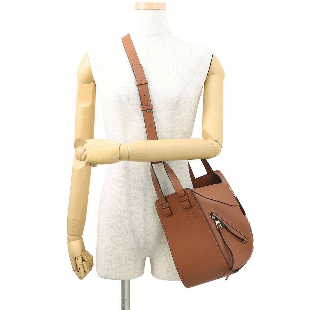 ロエベ ハンドバッグ ハンモックバッグ スモール カーフレザー 387.30.S35 LOEWE 2WAY ブラウン セール品