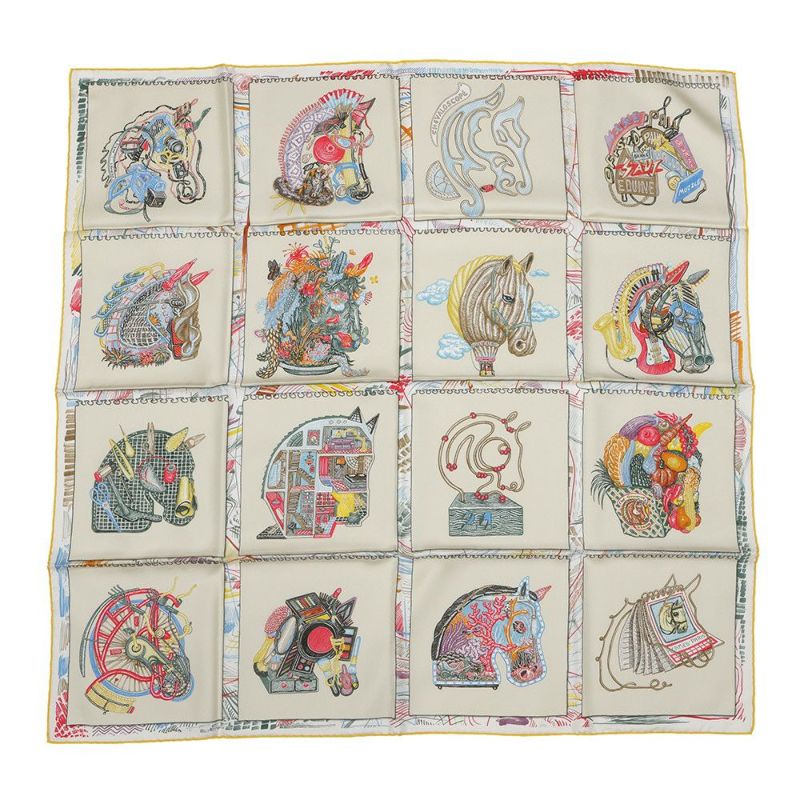 エルメス スカーフ カレ90 シュヴァロスコープ Chevalo Scope HERMES シルク 2023春夏