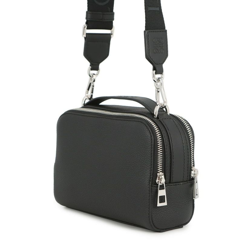 ロエベ ショルダーバッグ クロスボディ カメラバッグ ミニ ソフトグレインカーフレザー C660R41X01 LOEWE 黒