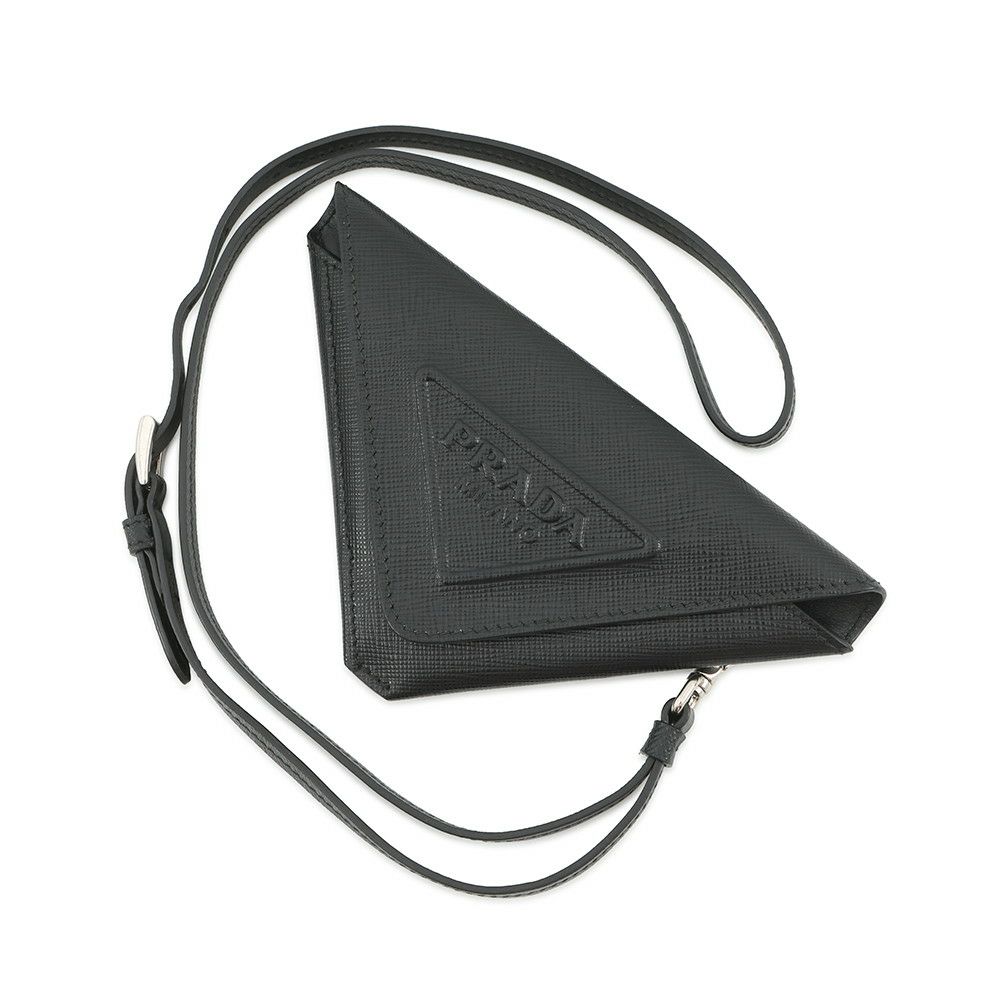 プラダ ポーチ トライアングルポーチ  サフィアーノ レザー 1TL445 PRADA 黒