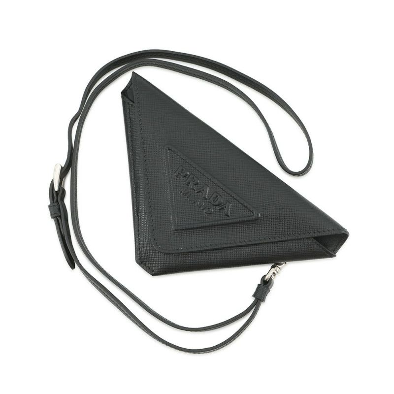 プラダ ポーチ トライアングルポーチ  サフィアーノ レザー 1TL445 PRADA 黒