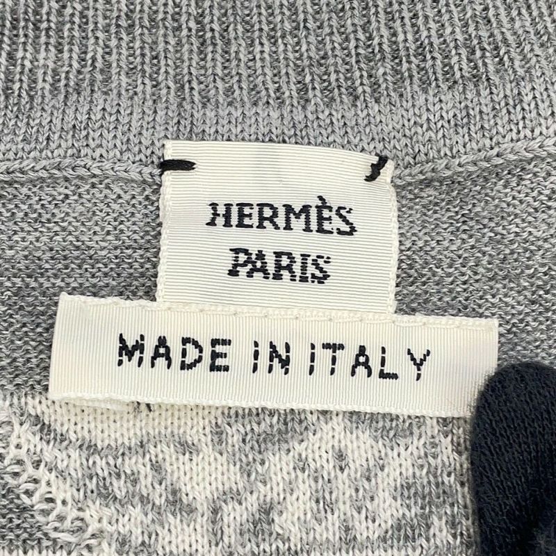エルメス 半袖ニット ジャングルラブ カシミヤ シルク レディースサイズ38 HERMES トップス