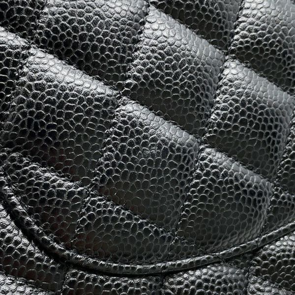 シャネル チェーンショルダーバッグ マトラッセ25 ココマーク ダブルチェーン キャビアスキン A01112 CHANEL 黒