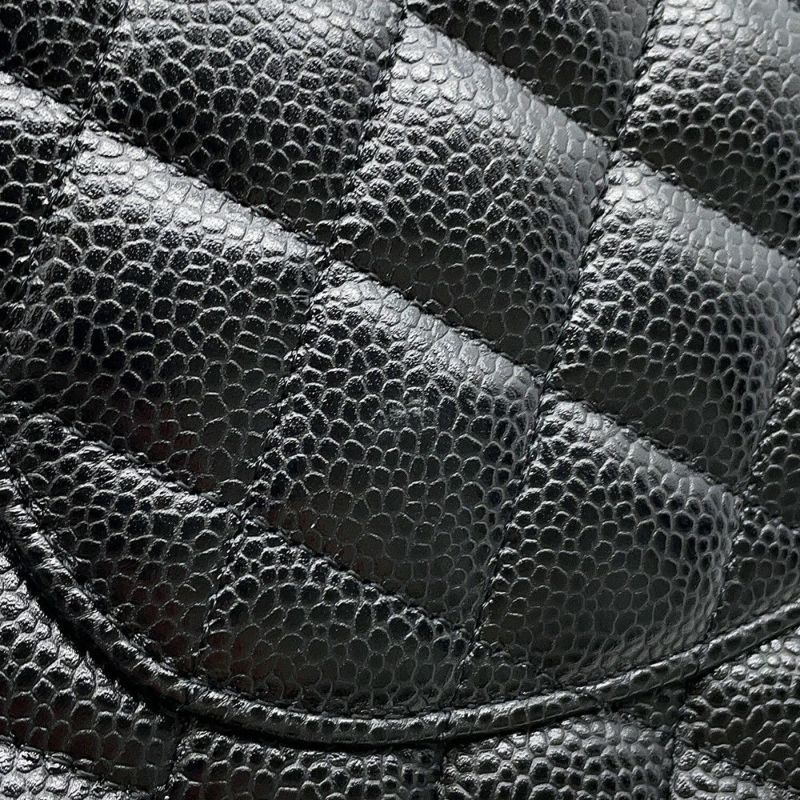 シャネル チェーンショルダーバッグ マトラッセ25 ココマーク ダブルチェーン キャビアスキン A01112 CHANEL 黒