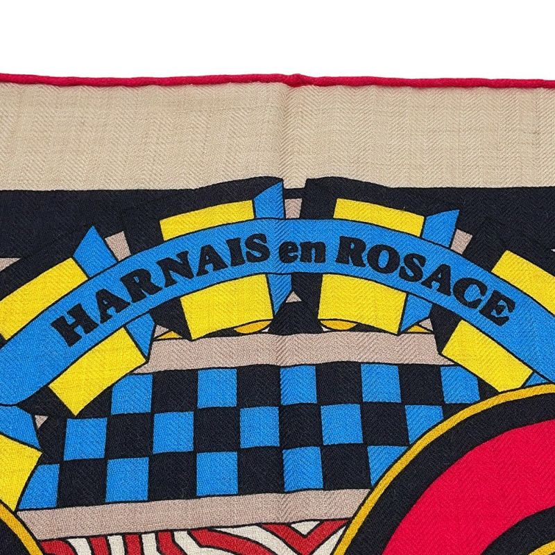 エルメス ストール カレ140 カレ・ジェアン ハーネスのバラ窓 Harnais en Rosace カシミヤ シルク HERMES 2022秋冬