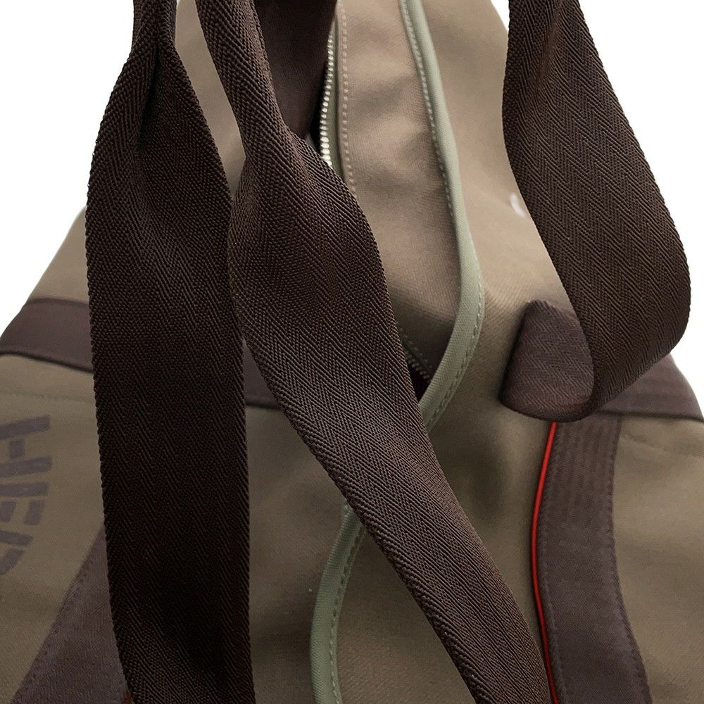 エルメス ボストンバッグ サックドパンサージュ カーキ/シルバー金具 トワルシェブロン/キャンバス X刻印 ブーツ＆ヘルメットバッグ