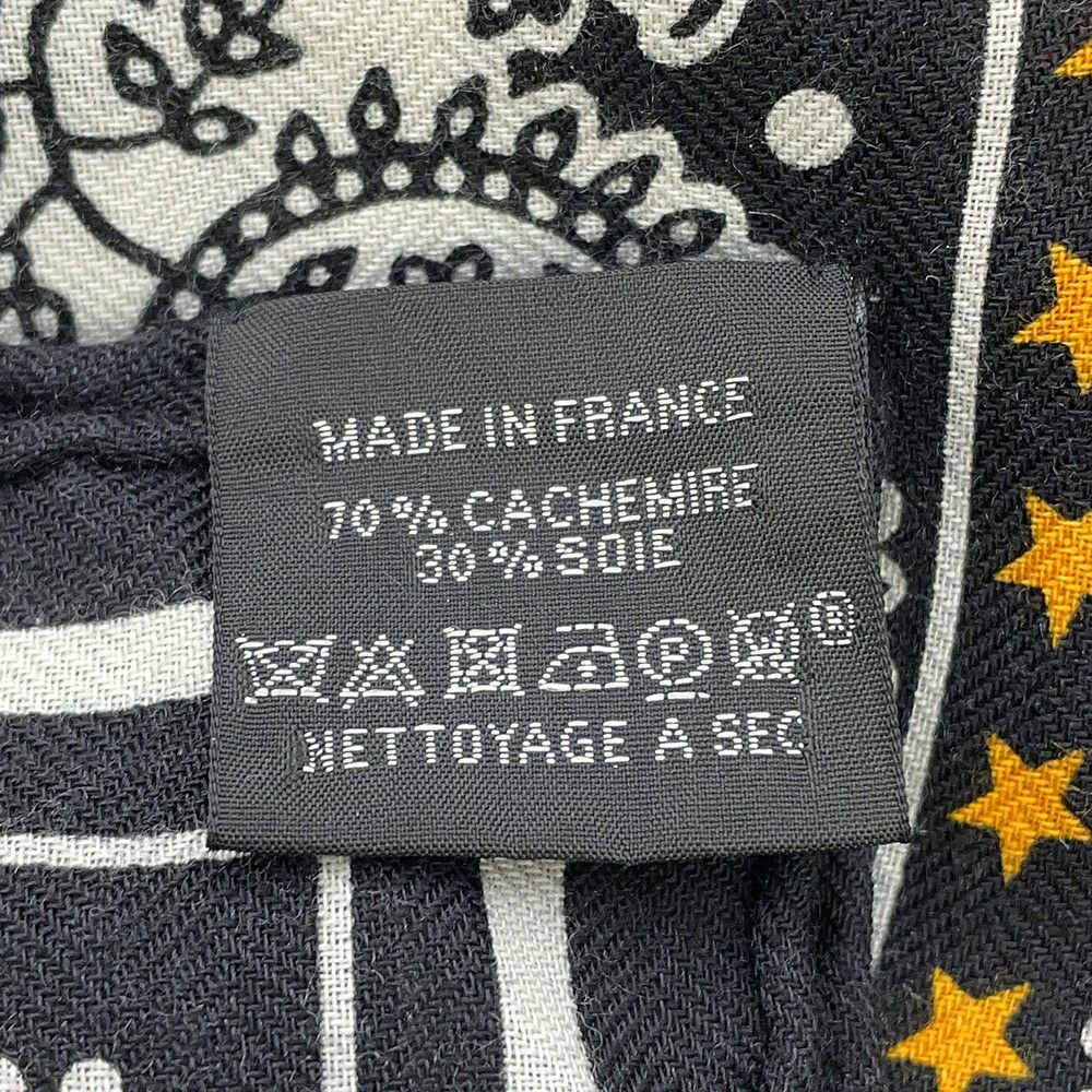 エルメス ストール カレ140 カレジェアン ズアヴとドラゴン Zouaves et Dragons HERMES シルク カシミヤ 2023年秋冬 黒