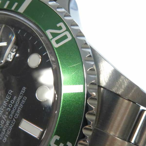 ロレックス サブマリーナ グリーン デイト ランダムシリアル ルーレット 116610LV ROLEX 腕時計 ウォッチ 黒文字盤