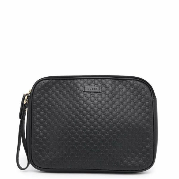 グッチ クラッチバッグ グッチシマ レザー 607726 GUCCI セカンドバッグ 黒 アウトレット品