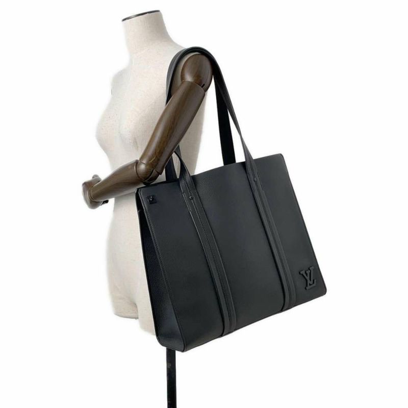 ルイヴィトン トートバッグ グレインレザー トート M57308 LOUIS VUITTON ブラック 黒 アエログラム