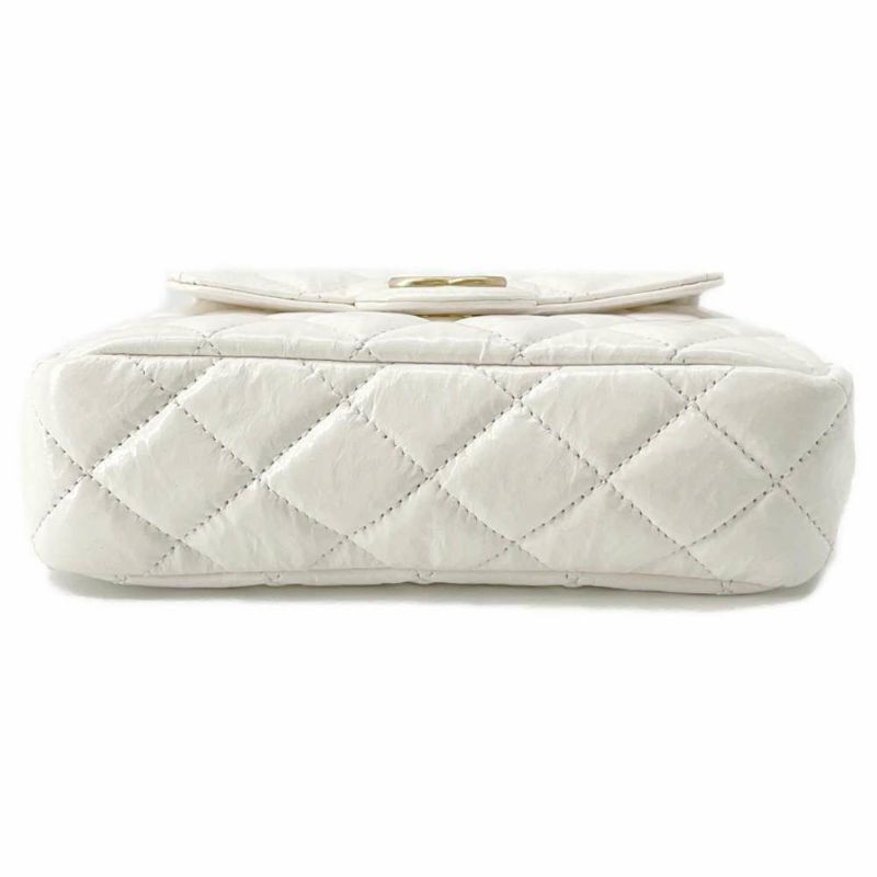 シャネル チェーンショルダーバッグ マトラッセ ココマーク ホーボー カーフスキン AS4323 CHANEL 白