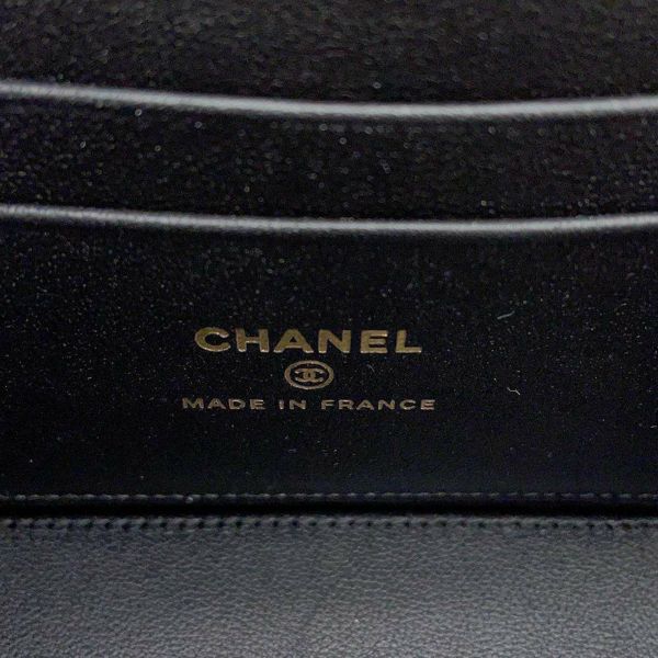 シャネル チェーンショルダーバッグ マトラッセ ココマーク ヴァニティ ラムスキン AP2846 CHANEL ポーチ 黒