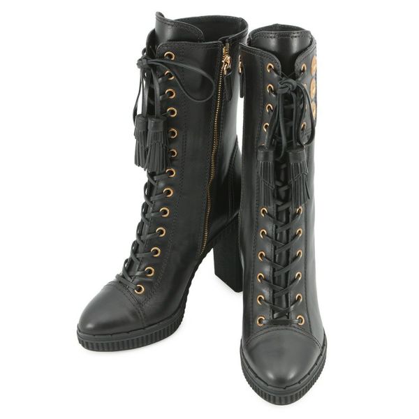 トッズ ブーツ レースアップ ミドルブーツ タッセル レディースサイズ