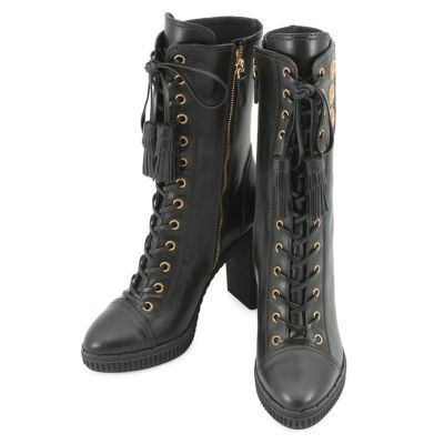 トッズ ブーツ レースアップ ミドルブーツ タッセル レディースサイズ