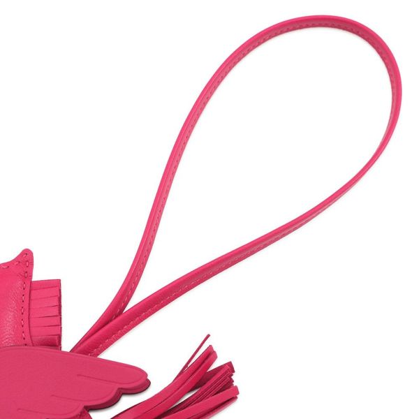 エルメス バッグチャーム ロデオPM ペガサス フランボワーズ ラムスキン K刻印