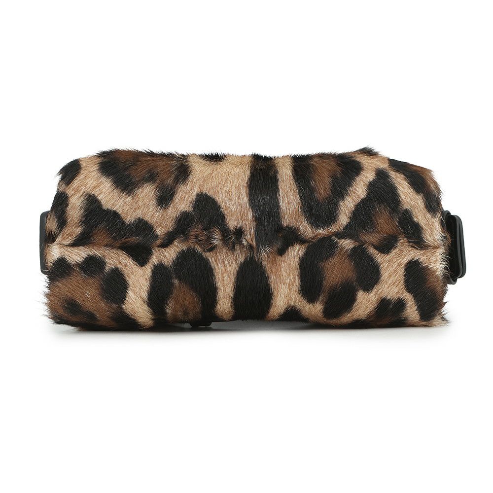 ドルチェ＆ガッバーナ ショルダーバッグ レオパード ハラコ レザー DOLCE&GABBANA 黒