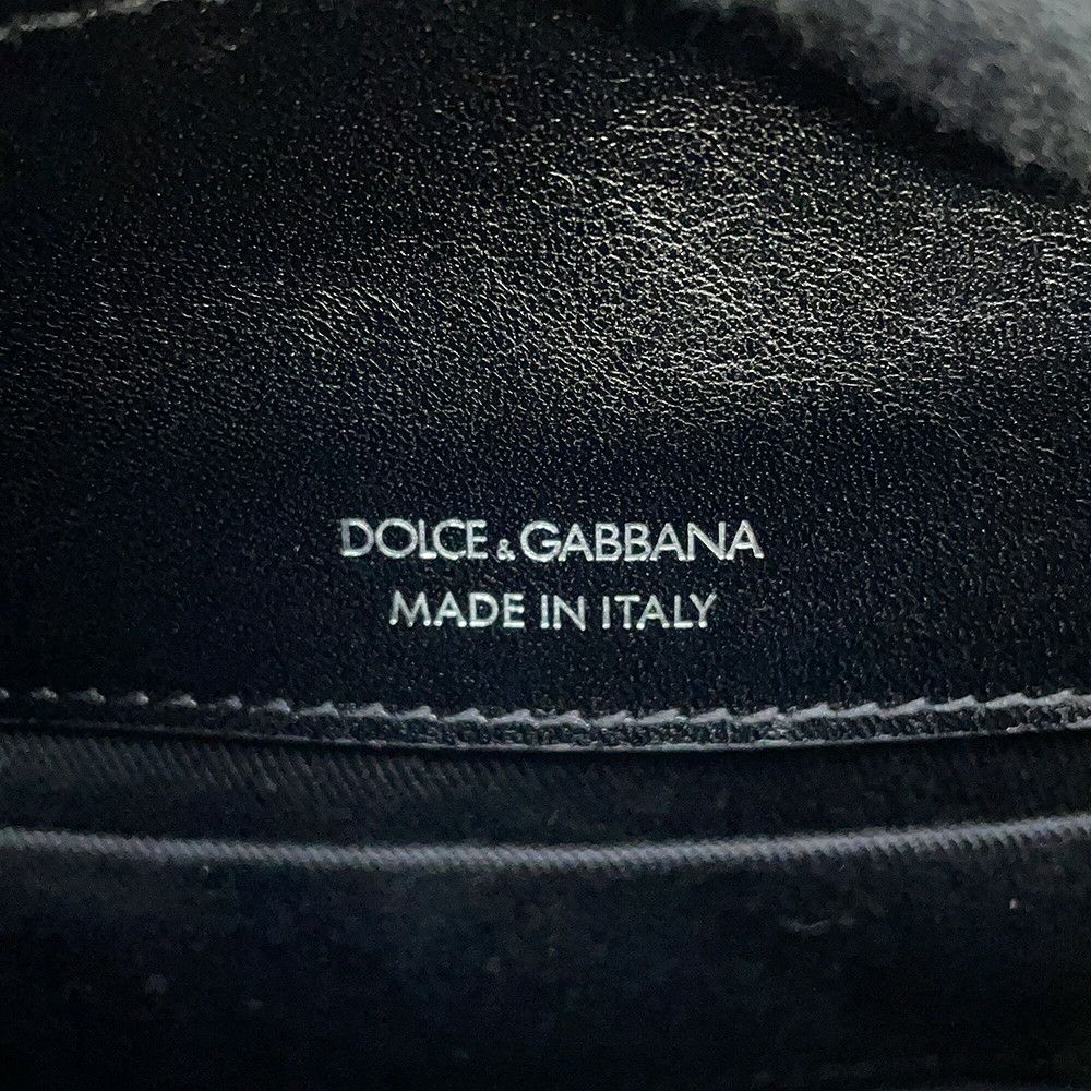 ドルチェ＆ガッバーナ ショルダーバッグ レオパード ハラコ レザー DOLCE&GABBANA 黒