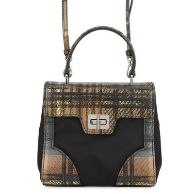 プラダ ショルダーバッグ スタッズ ナイロン レザー 1BD118 PRADA 斜め