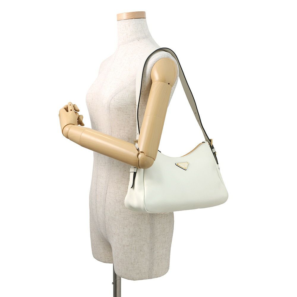 プラダ ショルダーバッグ エメ ミディアム レザー 1BC229 PRADA ワンショルダー 白