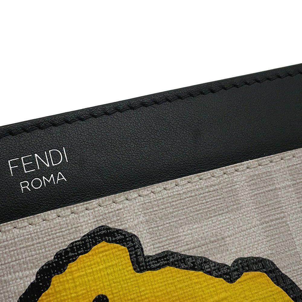 フェンディ クラッチバッグ タロアウトコラボ ズッカ柄 PVC/レザー 7N0134FENDI 白 黒