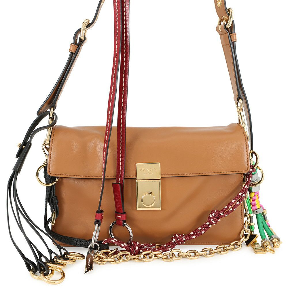 プラダ ショルダーバッグ ソフトサウンド チャーム スモール レザー 1BD379 PRADA バッグ