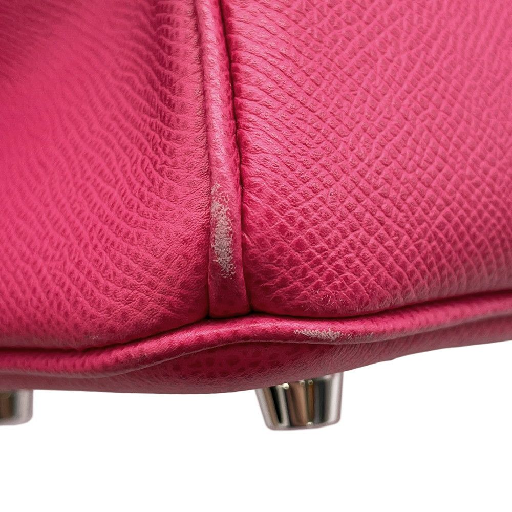 エルメス バーキン25 キャンディ ローズティリアン/トスカ/シルバー金具 エプソン □O刻印 HERMES Birkin ハンドバッグ