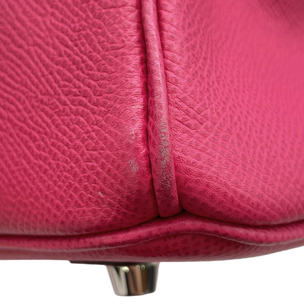 エルメス バーキン25 キャンディ ローズティリアン/トスカ/シルバー金具 エプソン □O刻印 HERMES Birkin ハンドバッグ