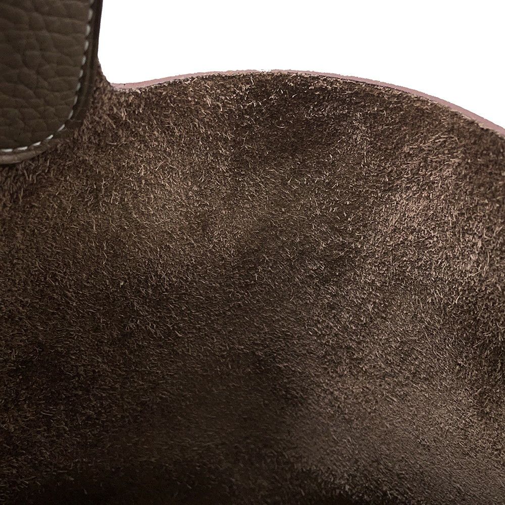 エルメス ハンドバッグ ピコタンロックMM エトゥープ/シルバー金具 トリヨンクレマンス W刻印