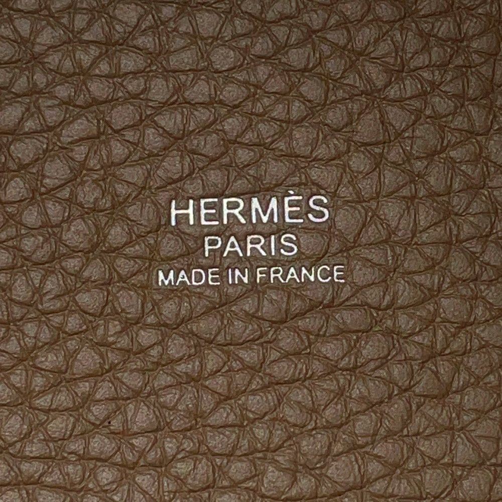 エルメス ハンドバッグ ピコタンロックMM エトゥープ/シルバー金具 トリヨンクレマンス W刻印
