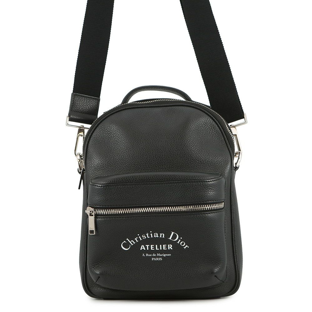クリスチャン・ディオール ショルダーバッグ アトリエ レザー 1ATPO077XXX Christian Dior ディオールオム 黒