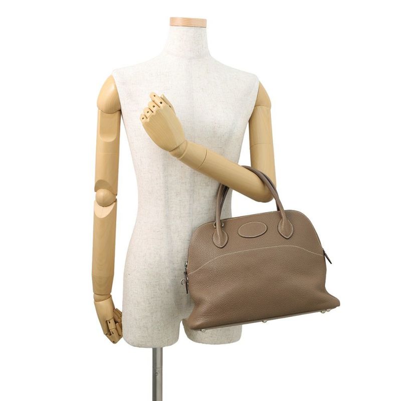 エルメス ハンドバッグ ボリード31 エトゥープ/シルバー金具 トリヨンクレマンス □I刻印 ２wayショルダー