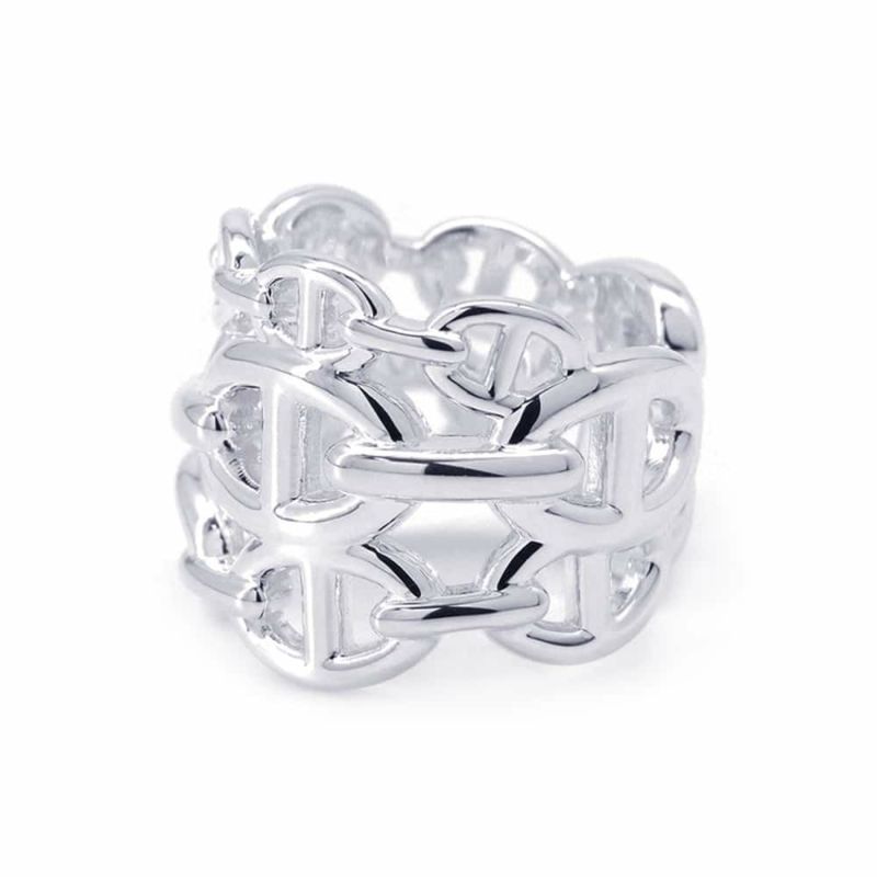 エルメス リング シェーヌダンクル アンシェネGM Enchainee SV925シルバー リングサイズ54 HERMES 指輪 ジュエリー