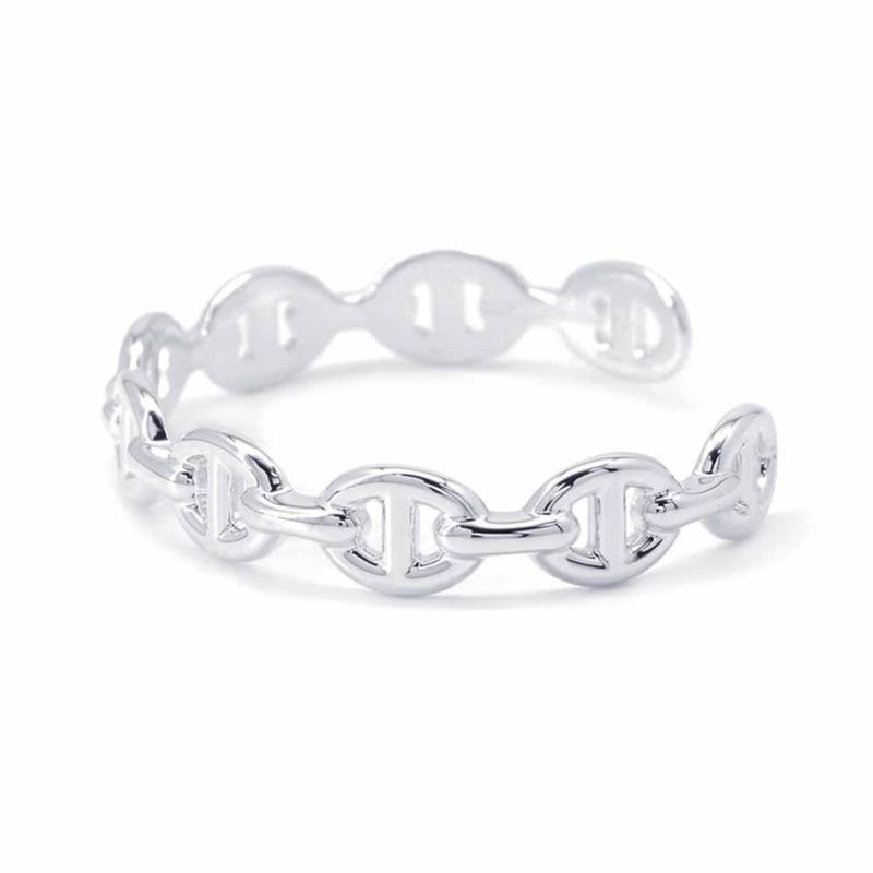 エルメス ブレスレット シェーヌダンクル アンシェネ バングル SV925シルバー サイズSH HERMES　ジュエリー