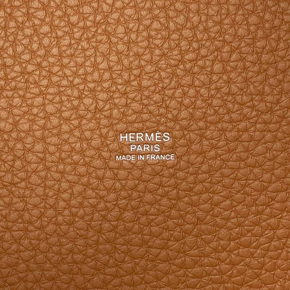 エルメス ハンドバッグ ピコタンロックMM ゴールド/シルバー金具 トリヨンクレマンス W刻印