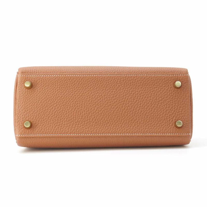 エルメス ハンドバッグ ケリー25 内縫い ゴールド/ゴールド金具 トゴ W刻印 2wayショルダー