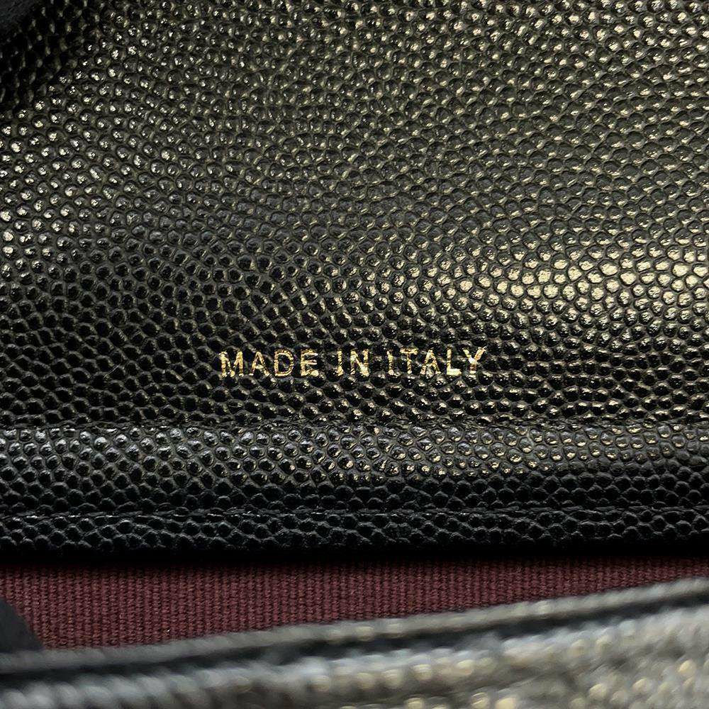 シャネル チェーンショルダーバッグ フラップ フォンケース マトラッセ ココマーク キャビアスキン AP2096 ポシェット 黒